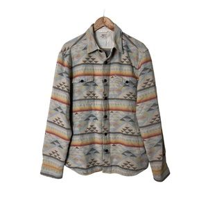 Faherty Aztec Print Work Shirt Mens L